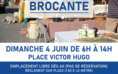 Brocante place Victor Hugo – 6 juin