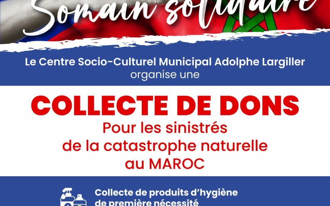 Somain solidaire avec le Maroc