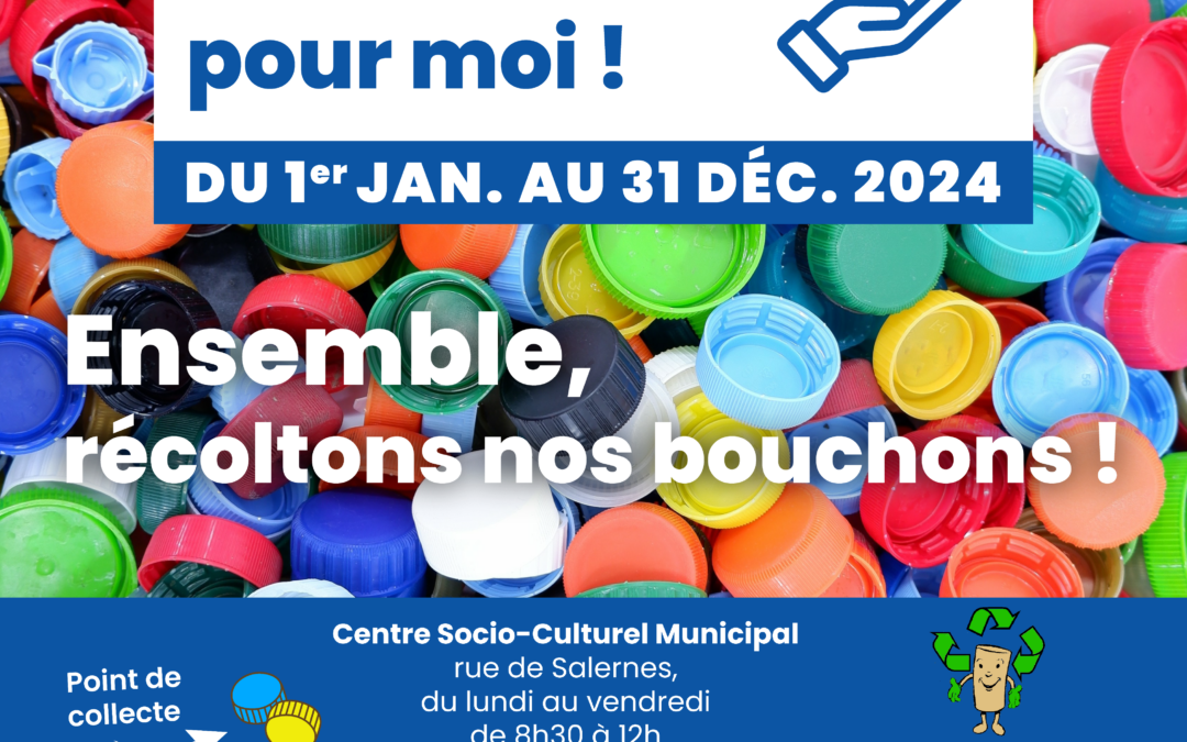 Collecte de bouchons – Du 1er jan. au 31 déc. 2024