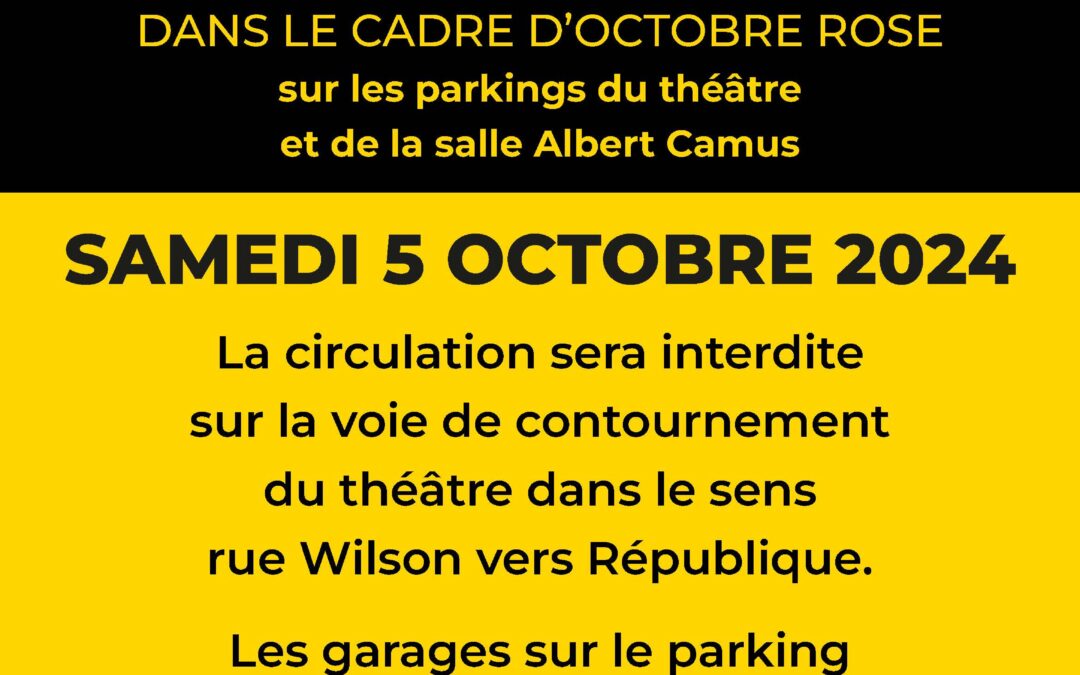 Infos riverains – Octobre Rose 5 octobre