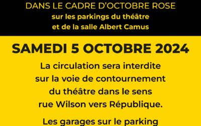 Infos riverains – Octobre Rose 5 octobre