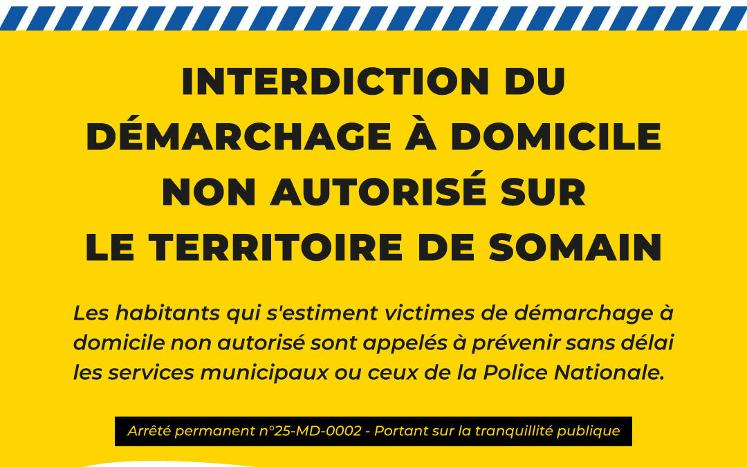 Arrêté municipal – Interdiction démarchage à domicile