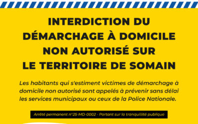 Arrêté municipal – Interdiction démarchage à domicile