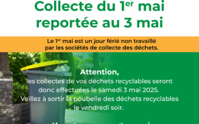 Infos collectes déchets – 1er mai 2025