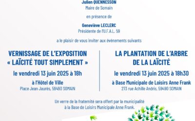 INVITATION – Vernissage de l’exposition “Laïcité tout simplement” – 13 juin
