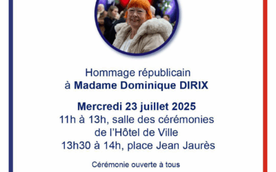 Hommage républicain à Mme Dominique DIRIX – 23 juillet