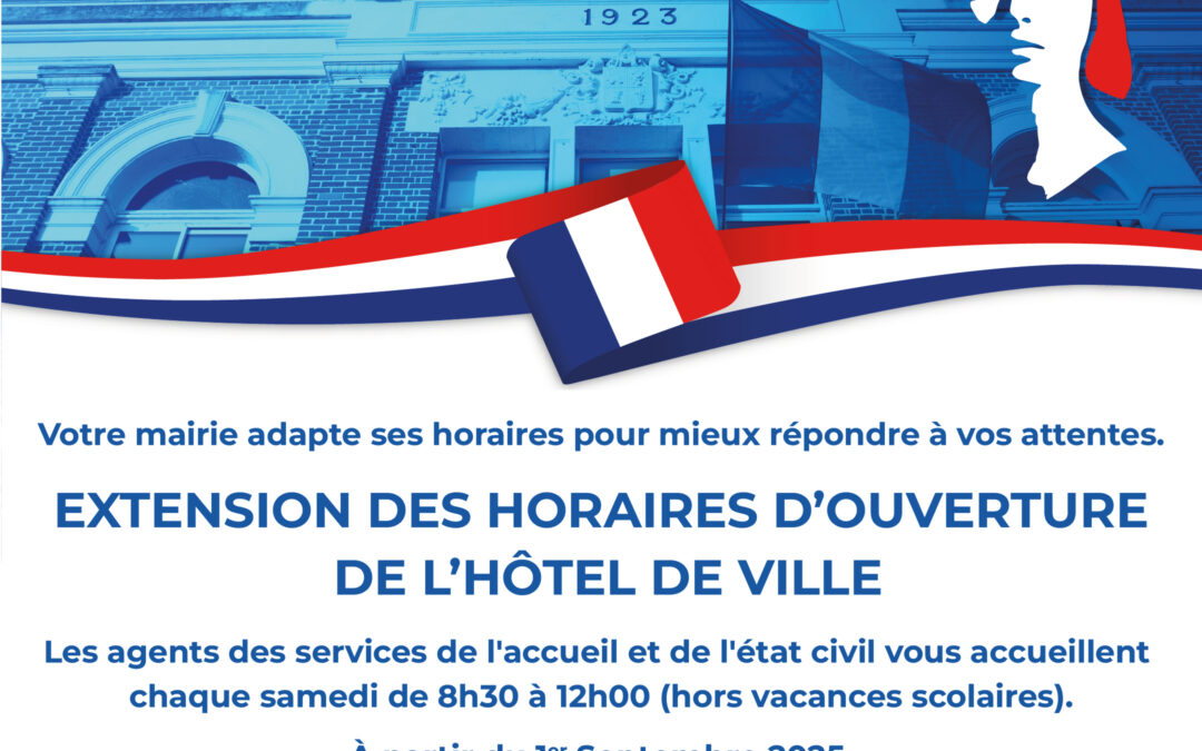 Infos hôtel de ville – Extension horaires ouverture