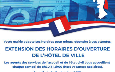 Infos hôtel de ville – Extension horaires ouverture