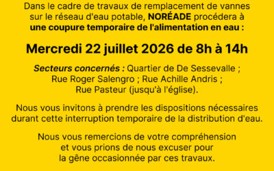 Info coupure d’eau – 22 juillet