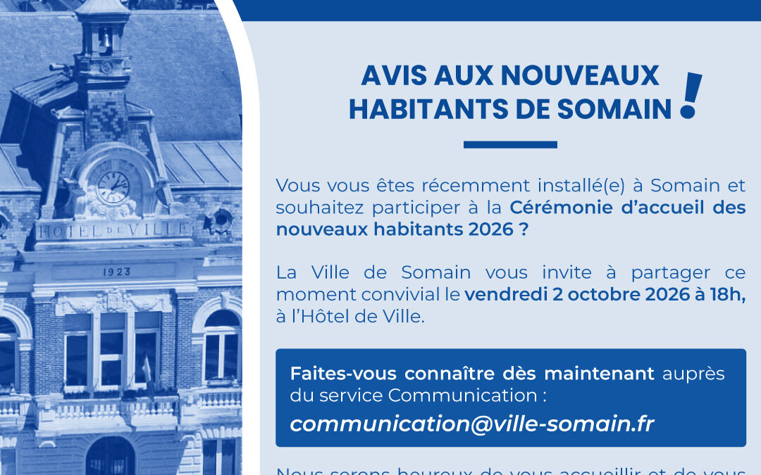 Cérémonie aux nouveaux habitants – 2 oct. 2026
