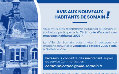 Cérémonie aux nouveaux habitants – 2 oct. 2026
