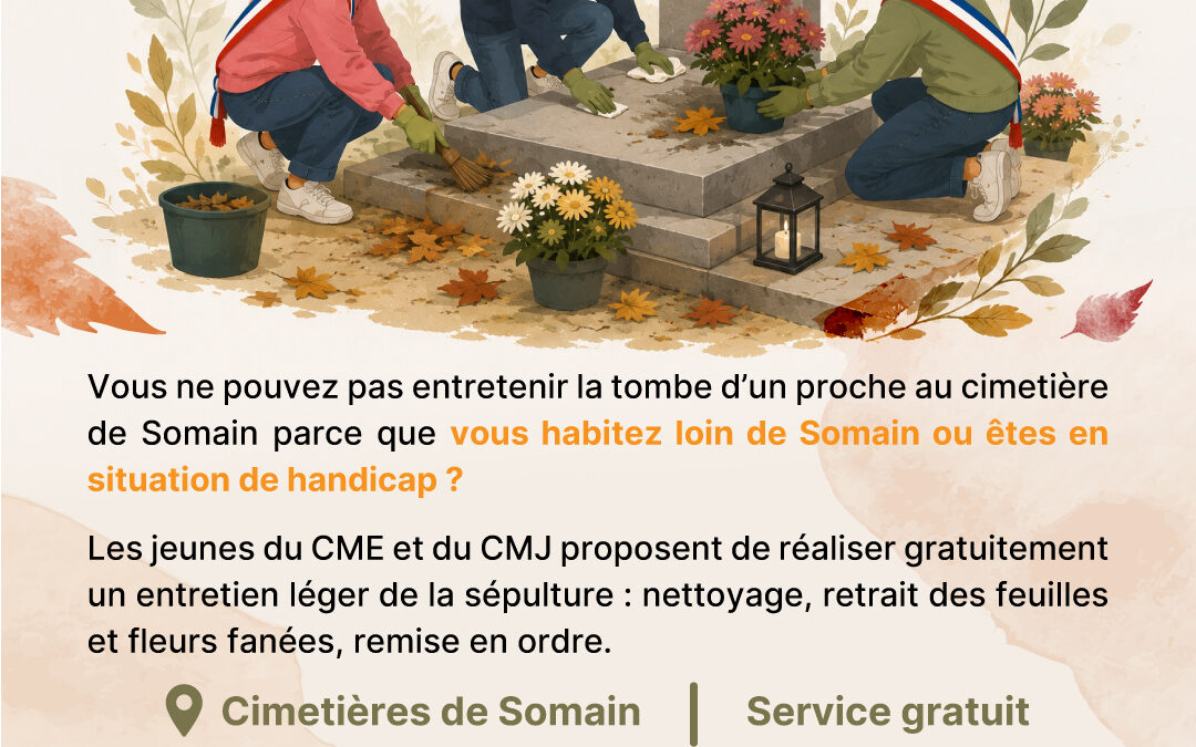Les jeunes entretiennent les sépultures pour la Toussaint 2026